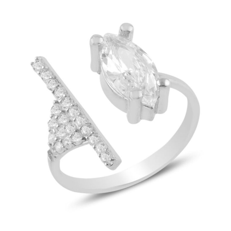 Inel Reglabil din Argint cu Zirconiu